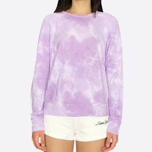 Sundry purple tie dye pullover sweatshirt